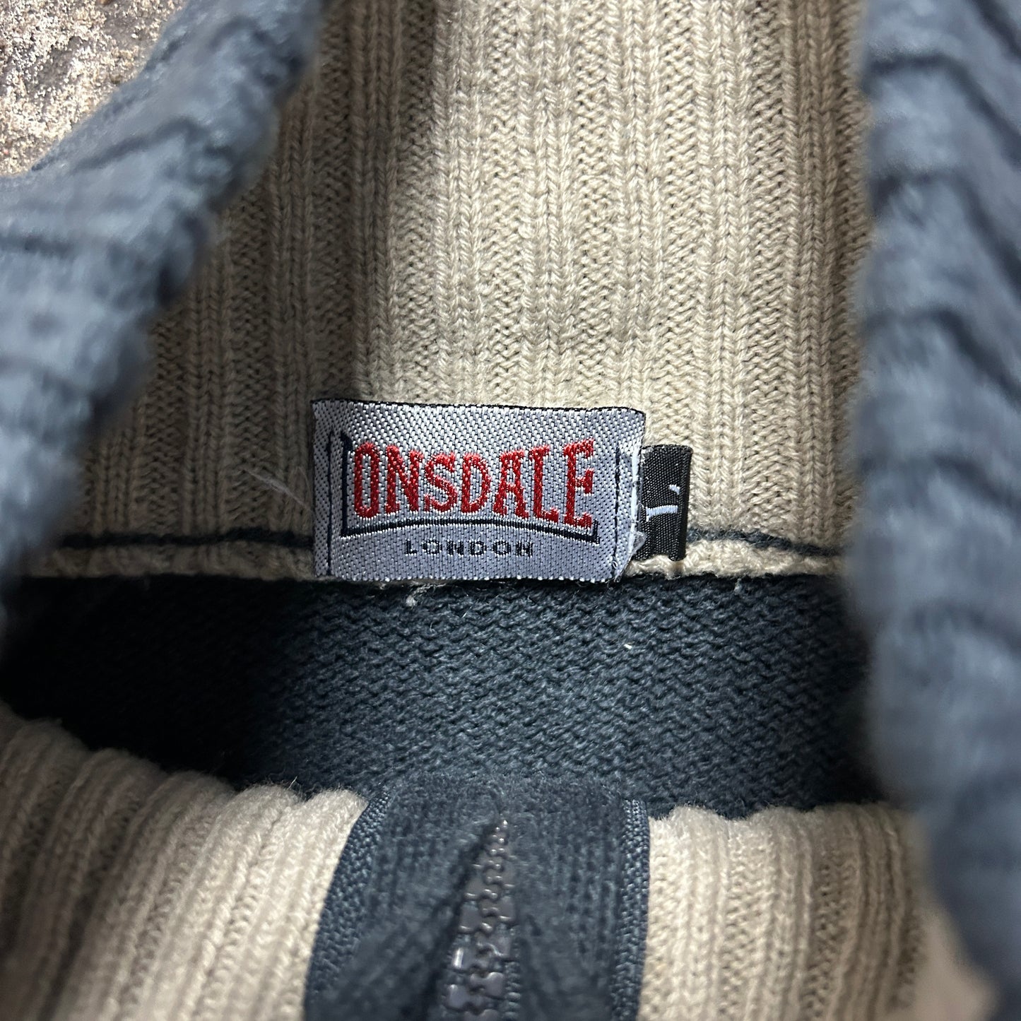 Vintage Lonsdale Knit Zipper (L)