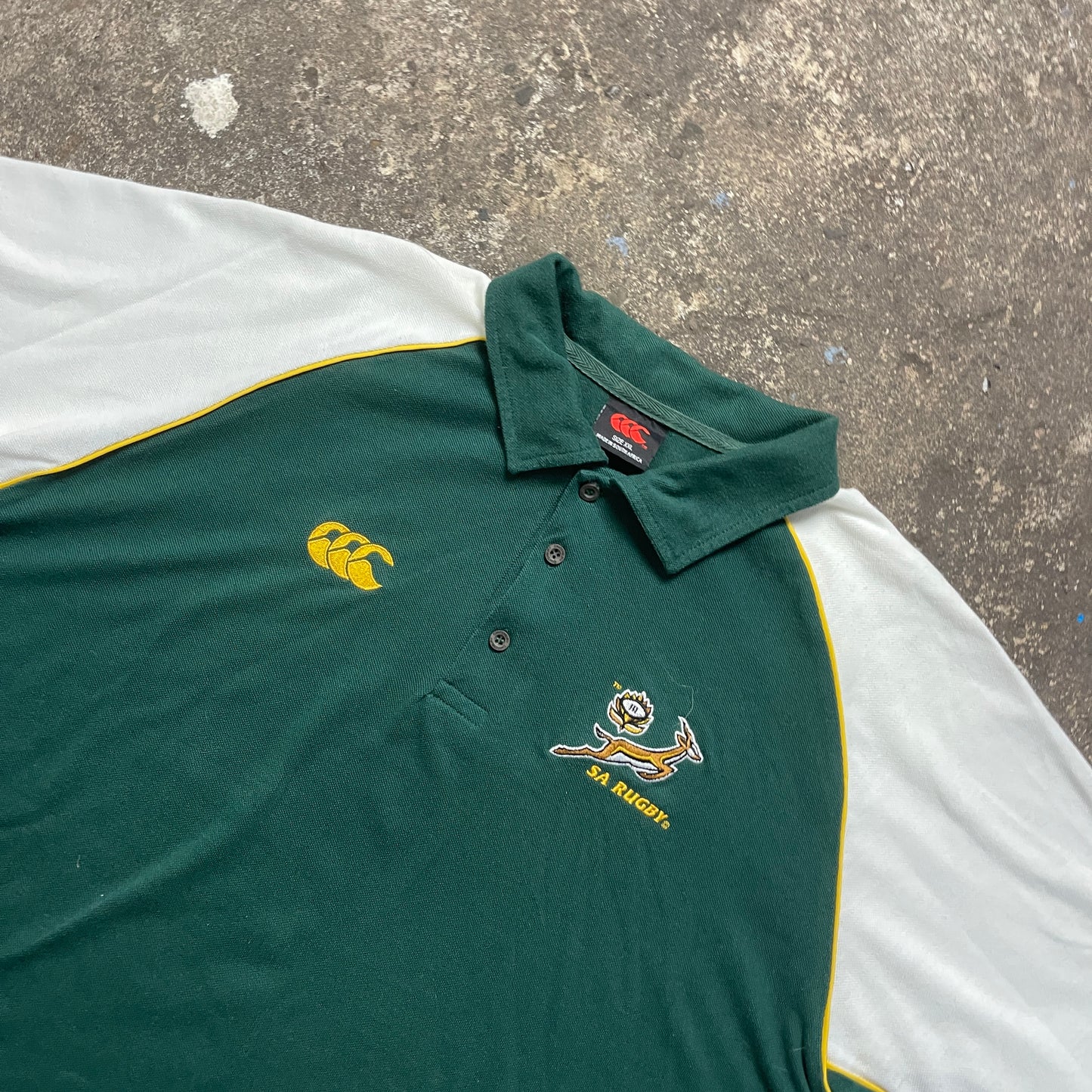Vintage canterbury South Africa Rugby Polo Shirt (XXL)