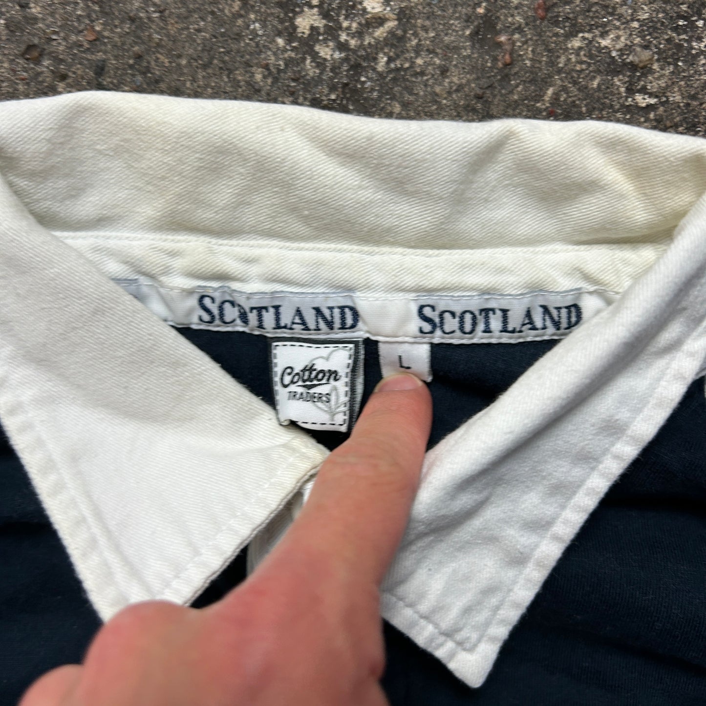 Vintage Scotland Rugby Polo Longsleeve (L)