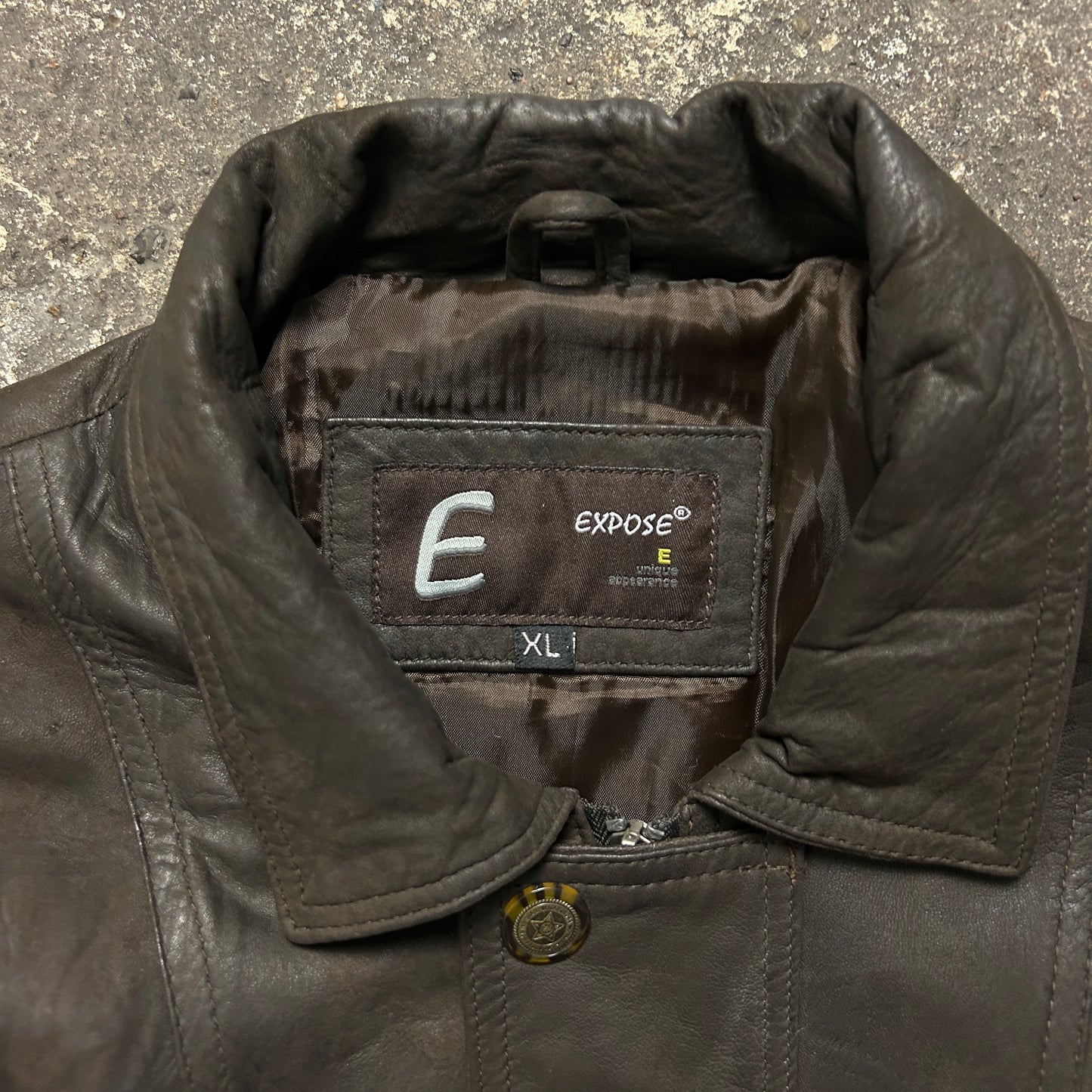 Vintage Leather Jacket (XL)