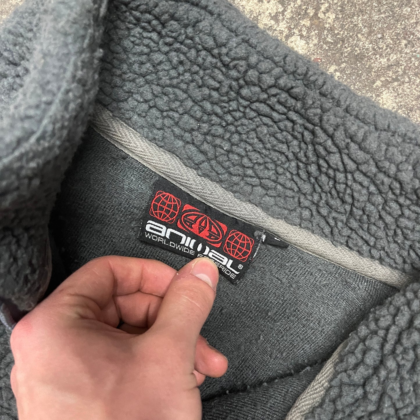 Vintage Animal Fleece Sweater (L)