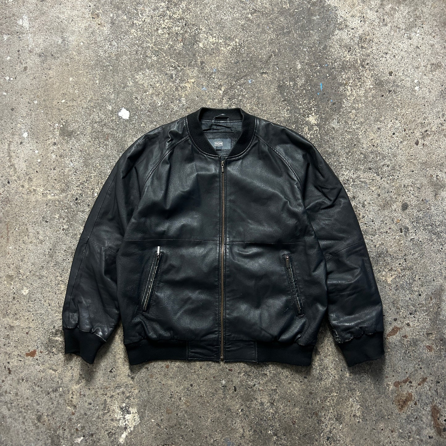 Vintage Leather Jacket (XL)