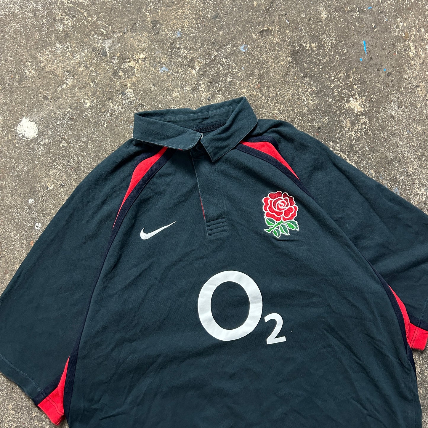 Vintage Nike England Rugby Polo Shirt (XL)