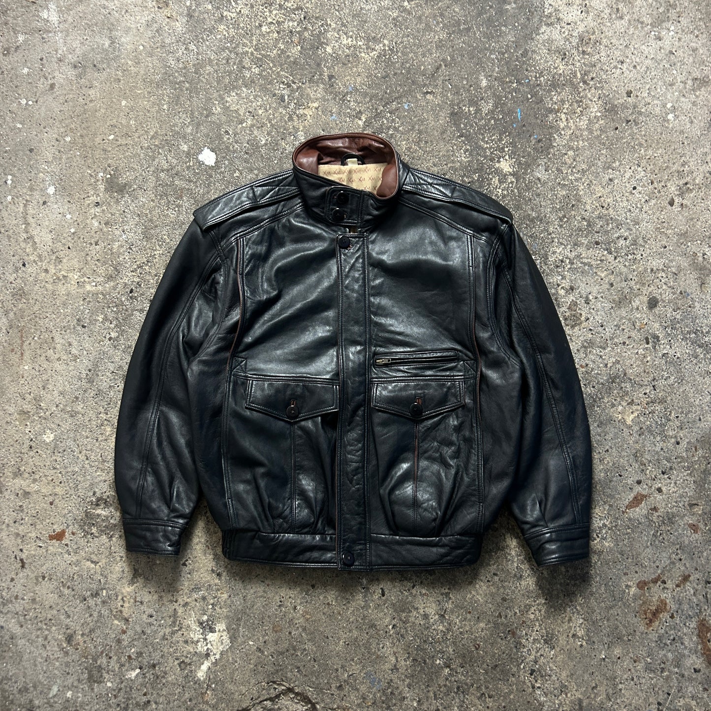 Vintage Leather Jacket (XL)