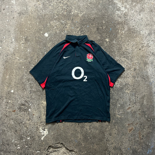 Vintage Nike England Rugby Polo Shirt (XL)