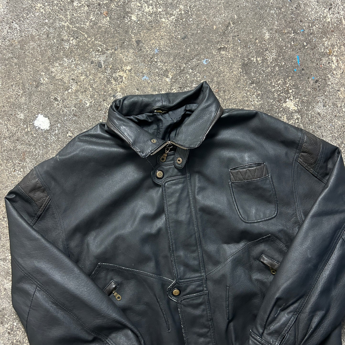 Vintage Leather Jacket (XL)