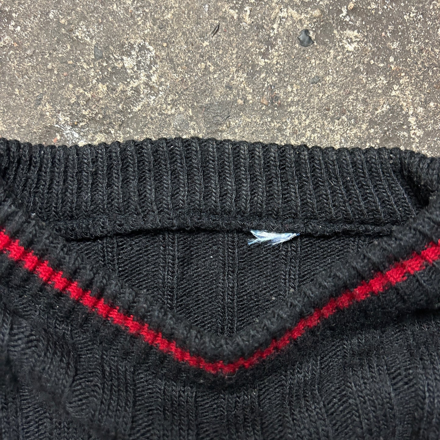 Vintage Fishbone Knit Sweater (XL)