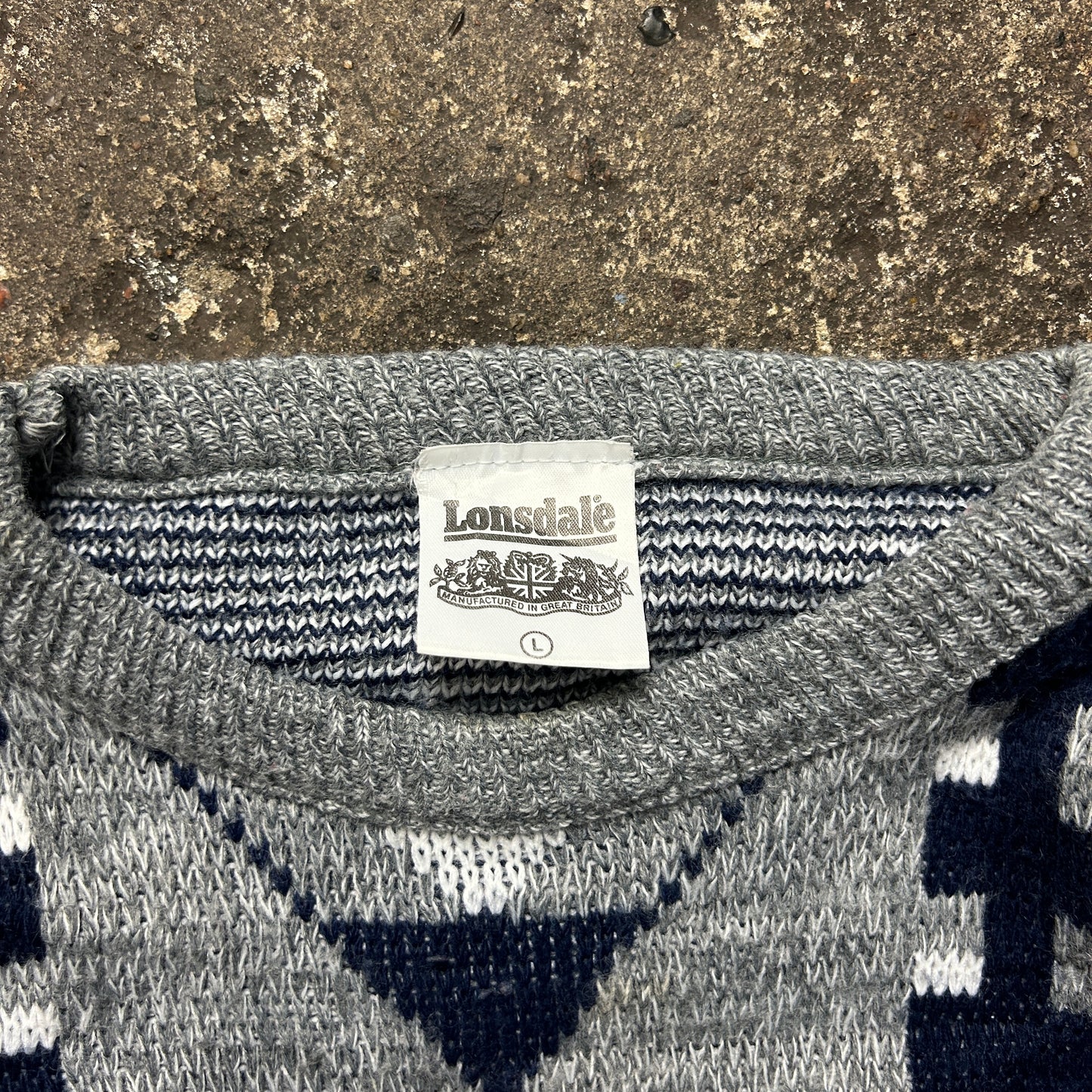 Vintage Lonsdale Knit Sweater (L)