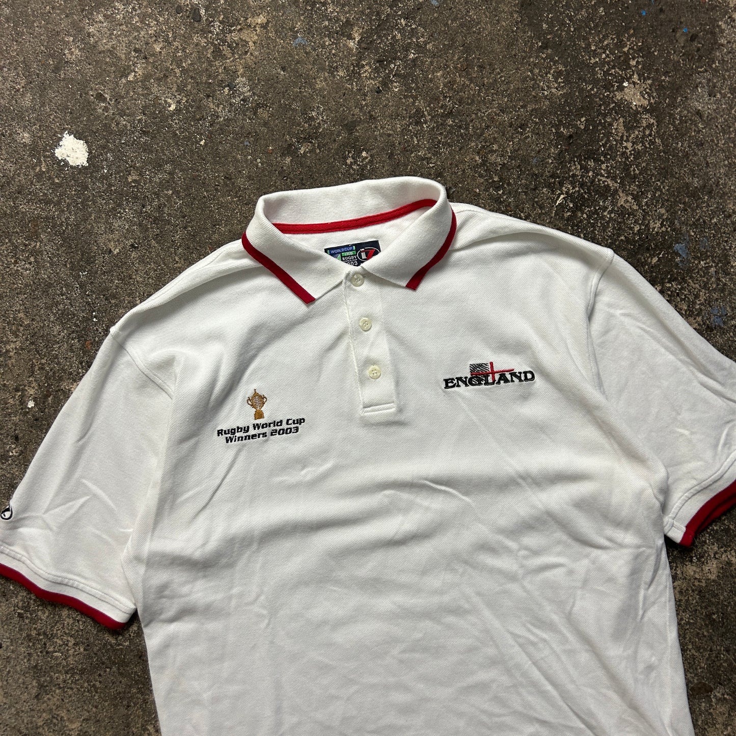 Vintage England Rugby Polo Shirt (L)