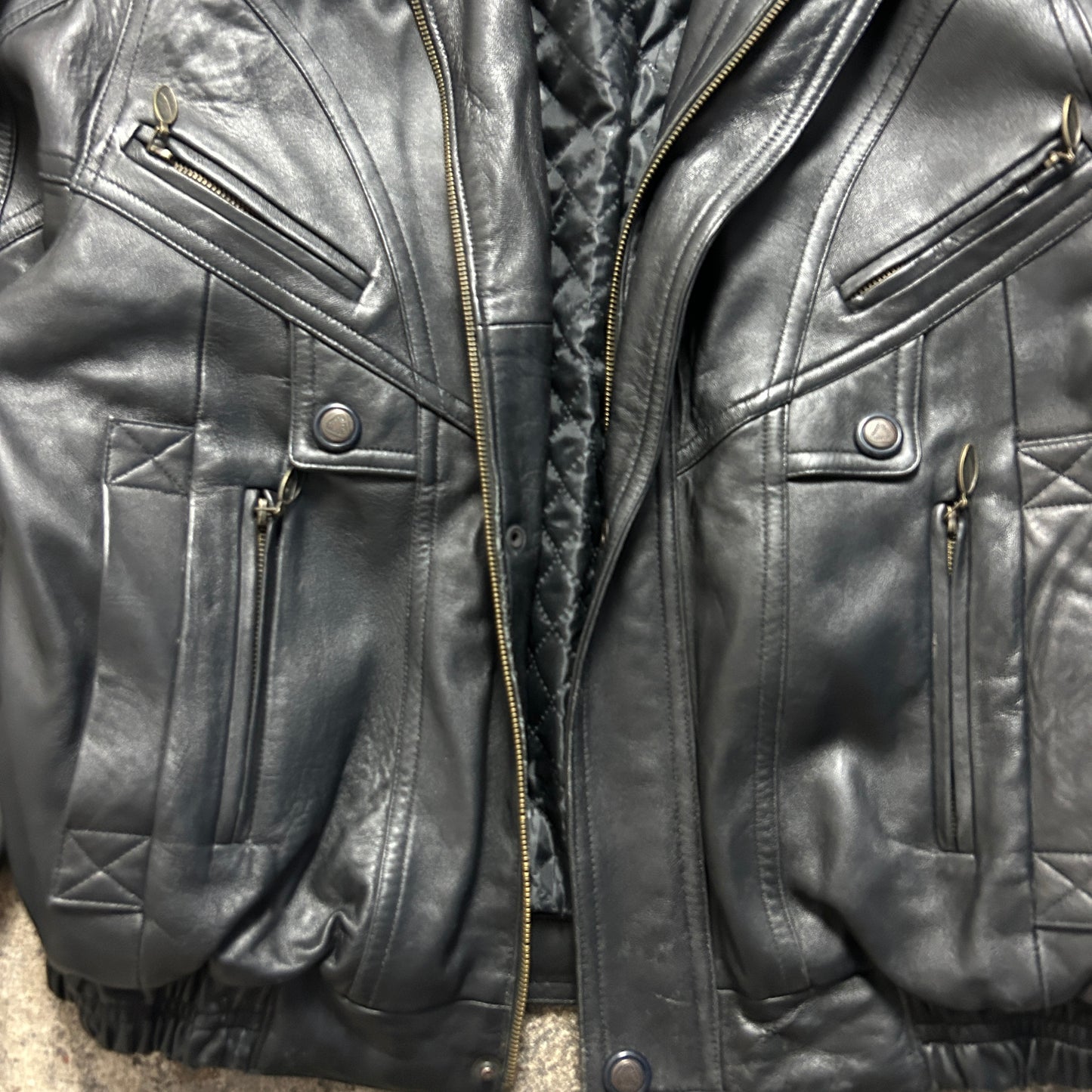 Vintage Leather Jacket (XL)