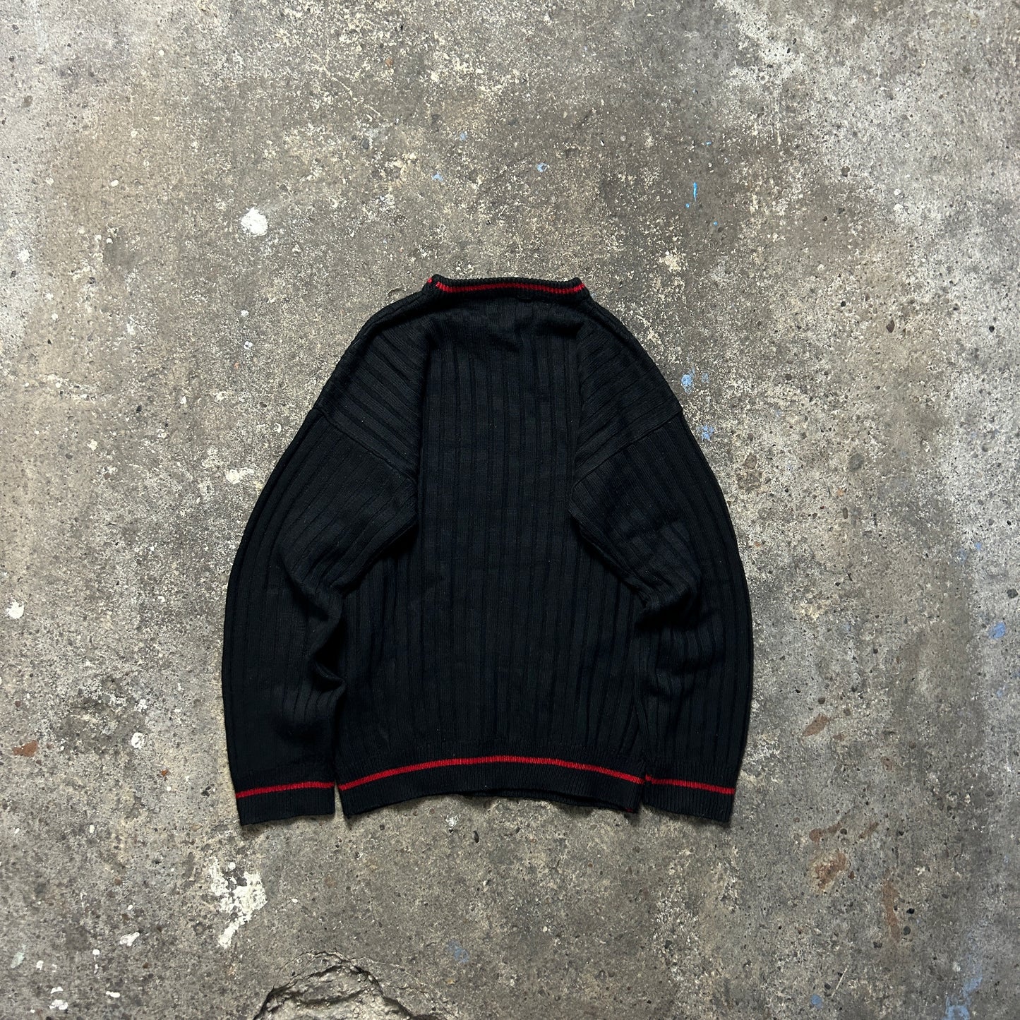 Vintage Fishbone Knit Sweater (XL)