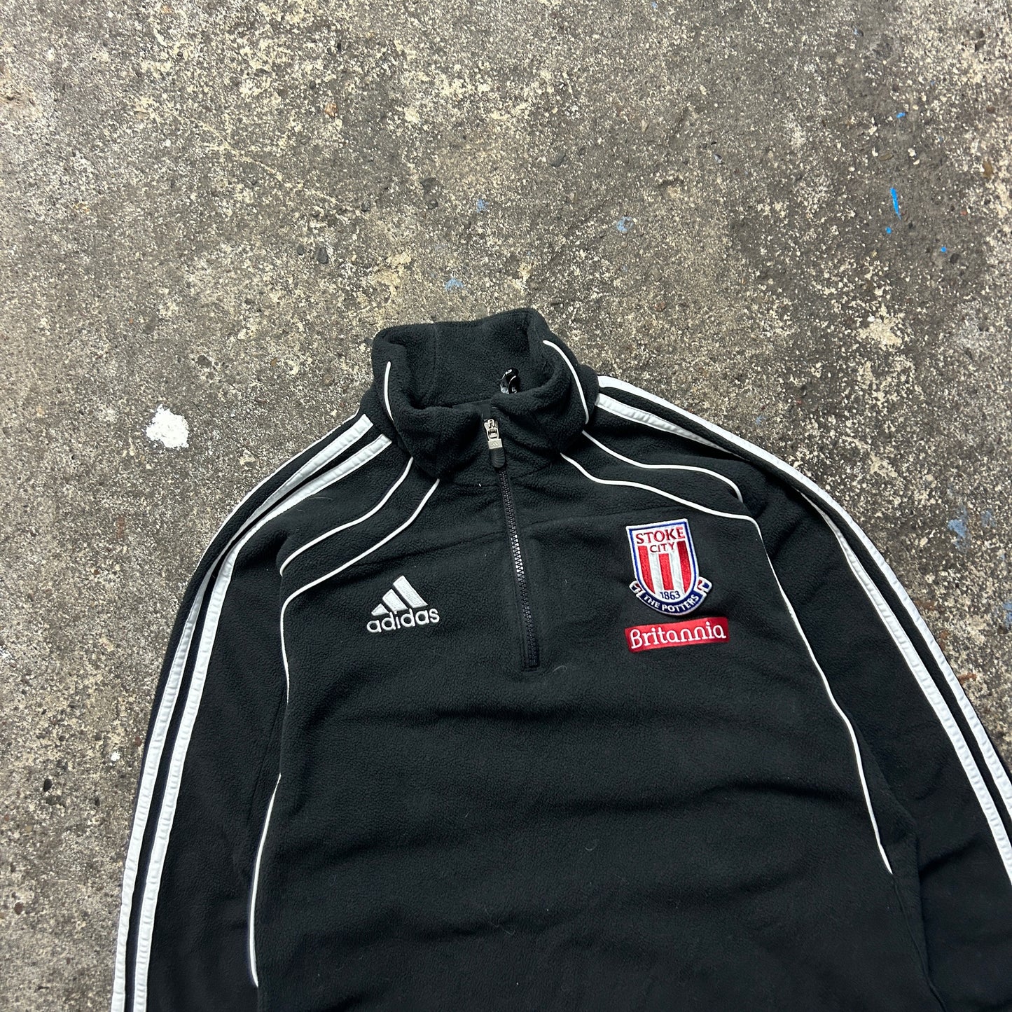 Vintage Adidas Stoke City Fleece Sweater (S)