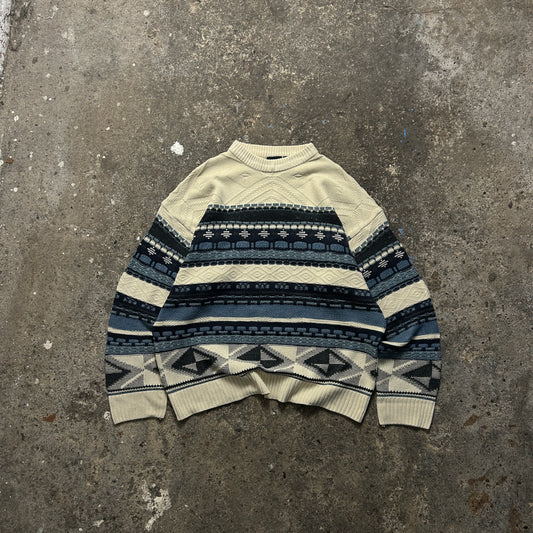 Vintage Coogi Style Knit Sweater (L)