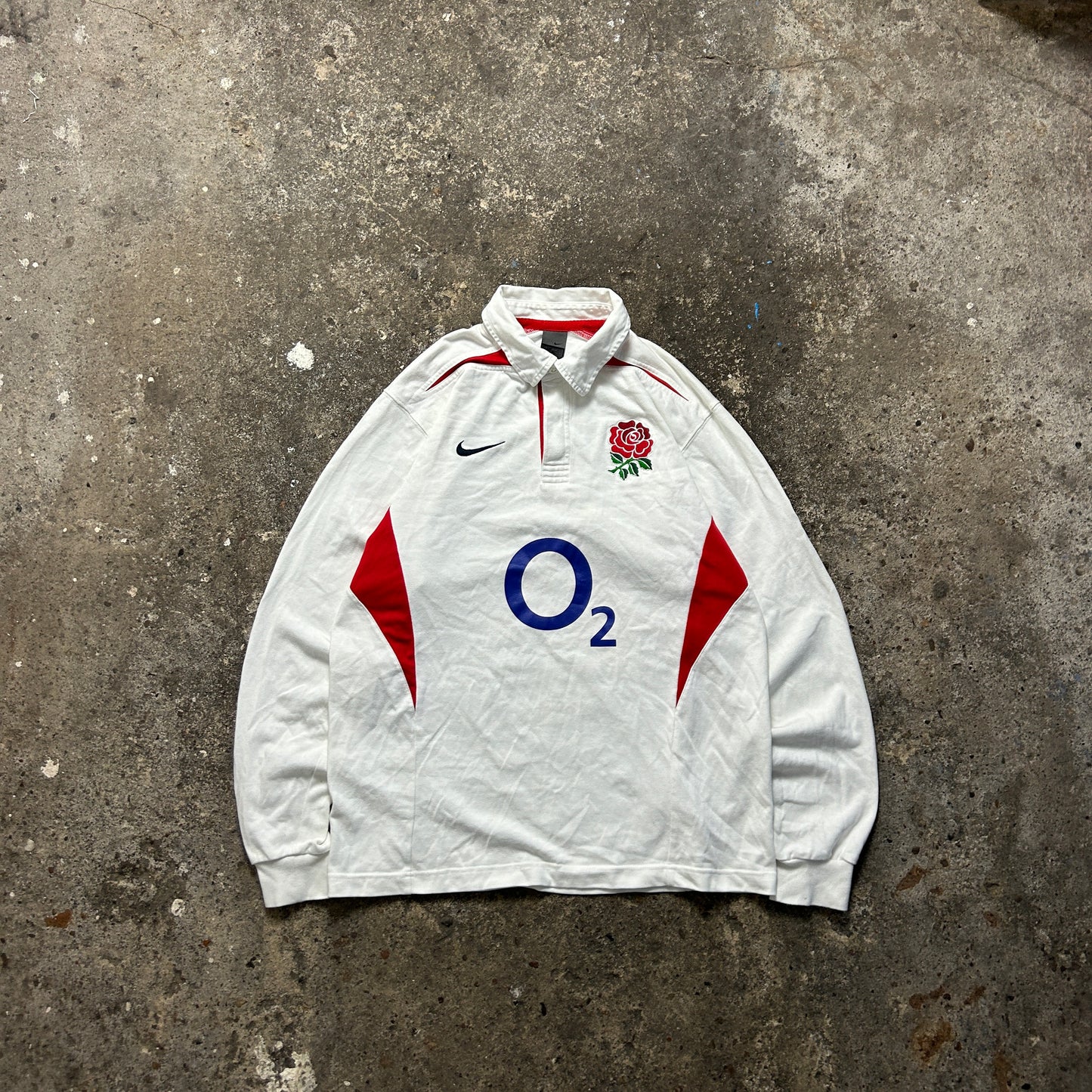 Vintage Nike England Rugby Polo Shirt (L)