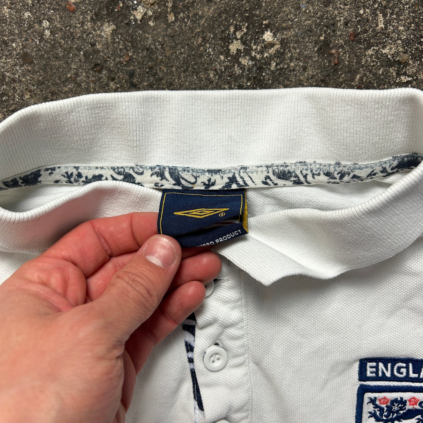 Vintage Umbro England Polo Shirt (L)