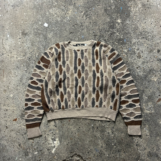 Vintage Coogi Style Knit Sweater (L)
