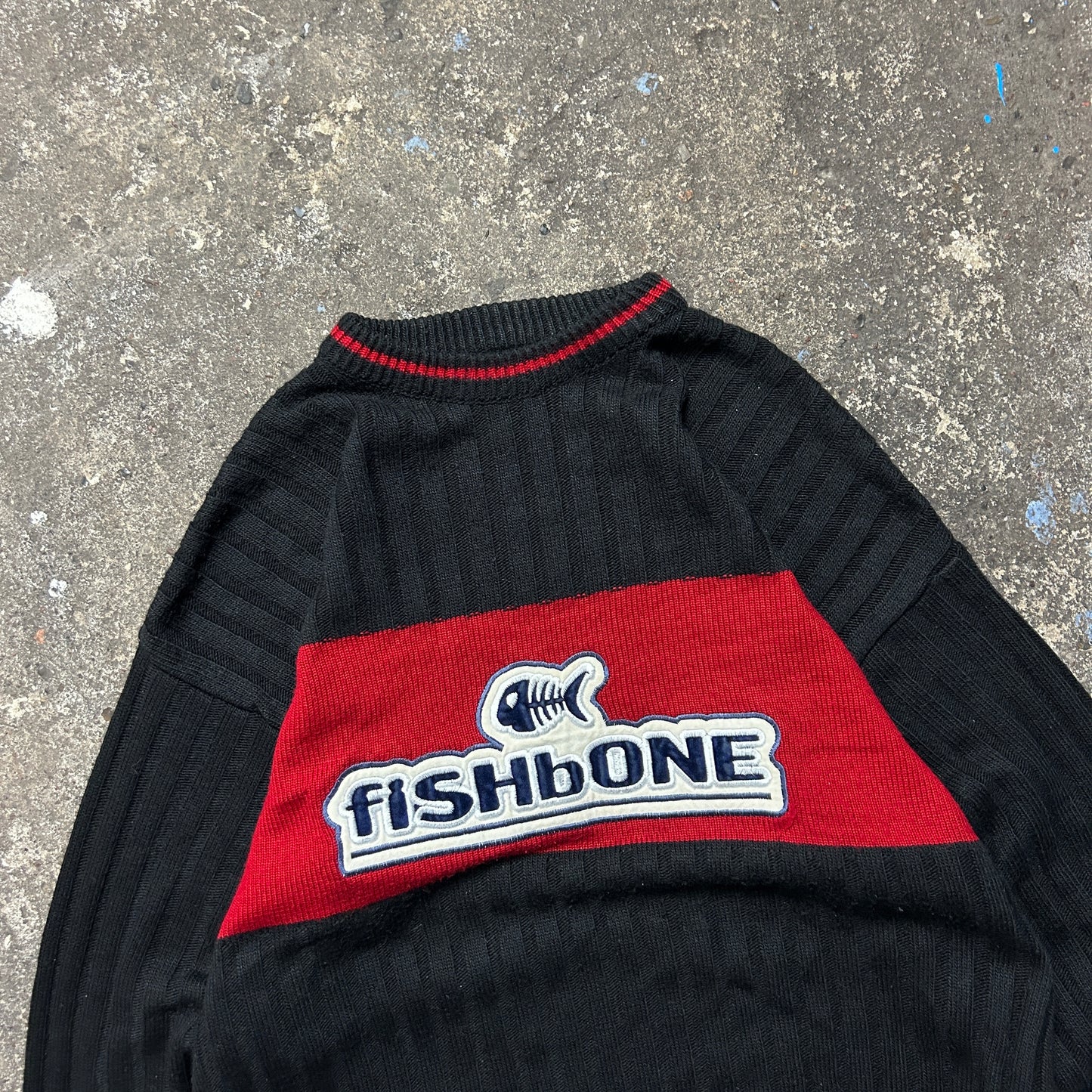 Vintage Fishbone Knit Sweater (XL)